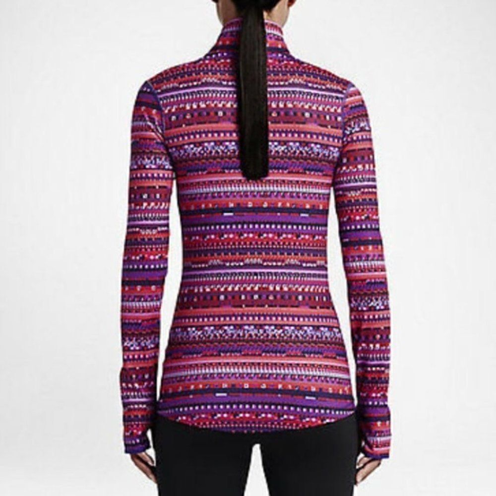 Nike Pro Hyperwarm 8 Bit Half Zip Pullover Sz S - image 3